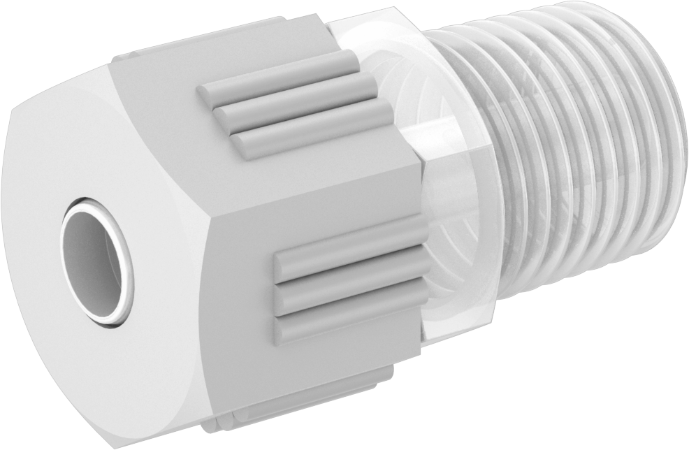 Yiyecek ve İçecek için Sıkıştırmalı Boru Bağlantı Parçası, Yüksek Sıcaklık, Adaptör, 6 mm Boru Dış Çapı x 1/4 BSPT Erkek için