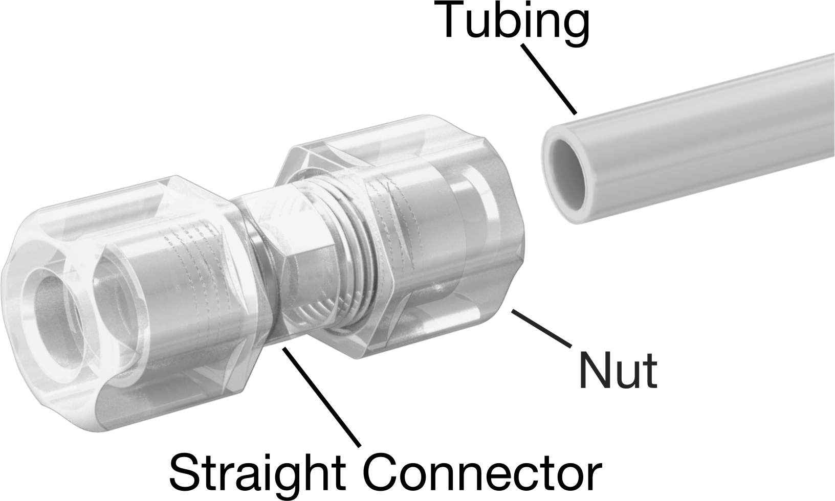Yiyecek ve İçecek için Sıkıştırmalı Boru Bağlantı Parçası, Yüksek Sıcaklık, Adaptör, 10 mm Boru Dış Çapı x 1/2 BSPT Erkek için