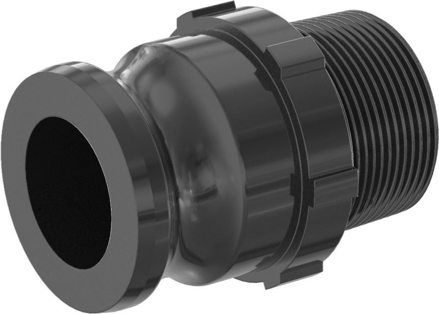 Su için Plastik Kam ve Yivli Hortum Bağlantıları, 1-1/2 boyut, Plug, 1-1/2 NPT Erkek Uç