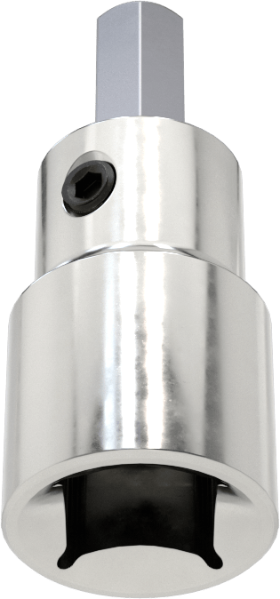 Kurcalamaya Dayanıklı Altıgen Uçlu Soket, 3/8" Kare Tahrik, 1/4" Boyut