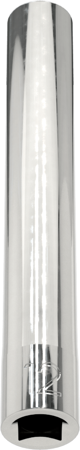 Ekstra Derin 6 Uçlu Lokma Anahtarı, 3/8" Kare Tahrik, 12 mm Tahrik Boyutu