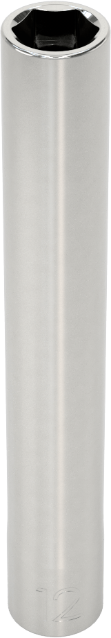 Ekstra Derin 6 Uçlu Lokma Anahtarı, 3/8" Kare Tahrik, 12 mm Tahrik Boyutu