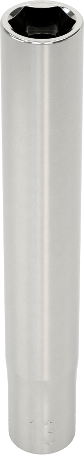 Ekstra Derin 6 Uçlu Lokma Anahtarı, 3/8" Kare Tahrik, 13 mm Tahrik Boyutu