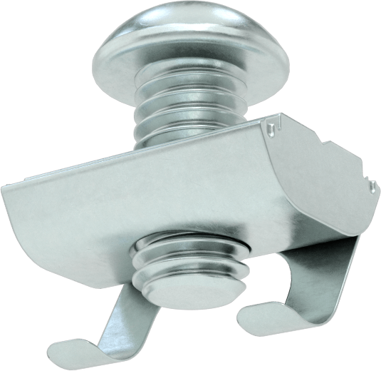 T-Yivli Çerçeve, Gömme Yaylı Tırnaklı Somun ve Düğme Başlı Somun, 30 mm Ray için