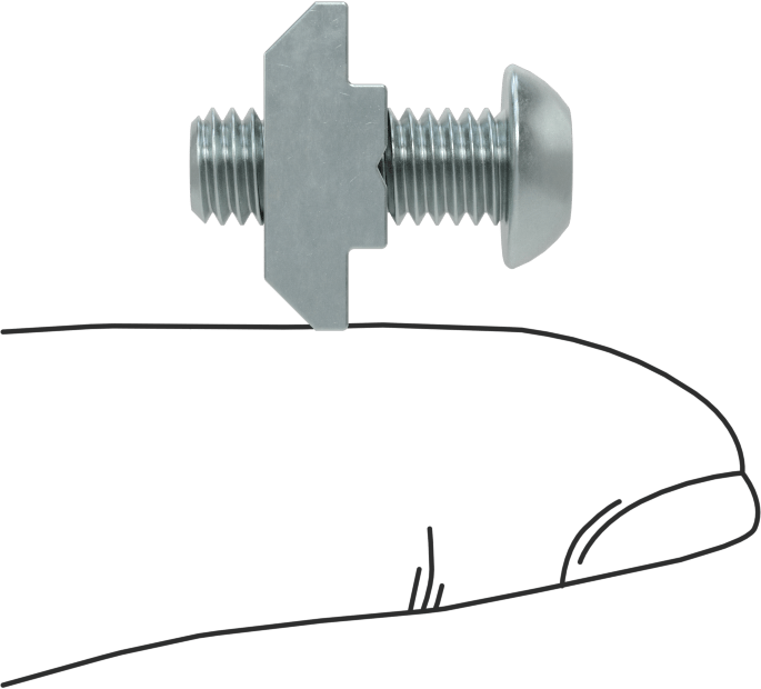 T-Yivli Çerçeve, Kendinden Hizalamalı Somun ve M6 Düğme Başlı, 1.5", 30 mm ve 40 mm Ray