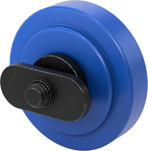 T-Yivli Çerçeve, 25 mm ve 40 mm Yüksek Tek Raylı Redüktör Makara Tekerleği