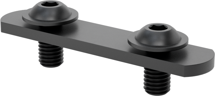 T-Yivli Çerçeve, Çift Somun ve M8 Flanşlı Düğme Başlı, 1,5 inç ve 40 mm Ray