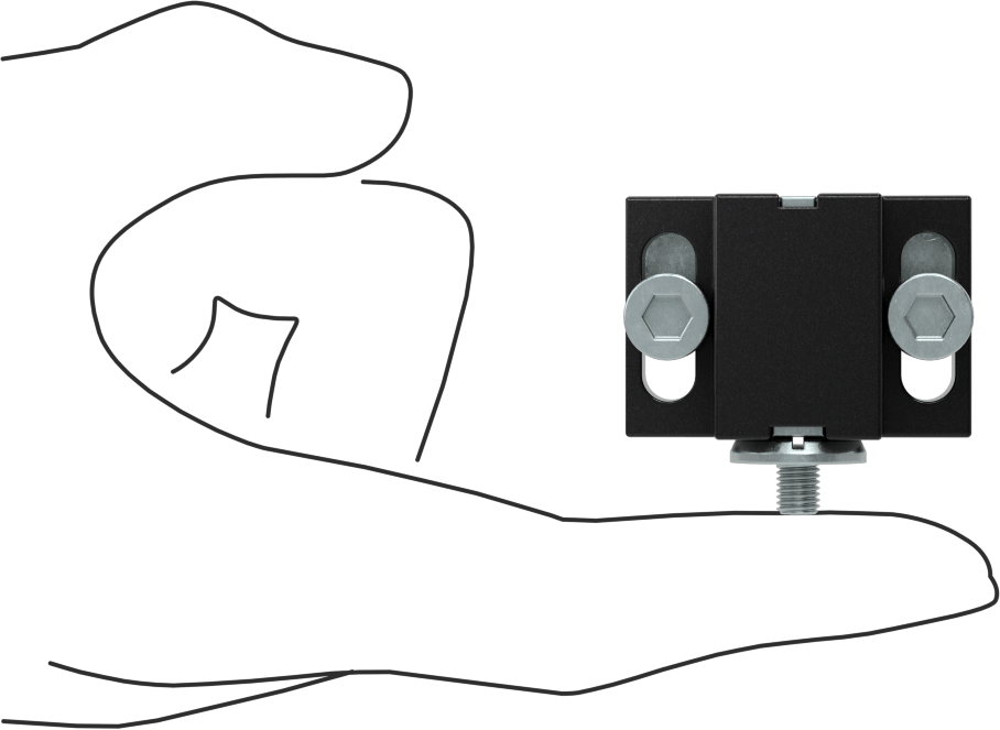 T-Yivli Çerçeve, 40 mm Yüksek Raylı Manyetik Ray-Panel Mandalı