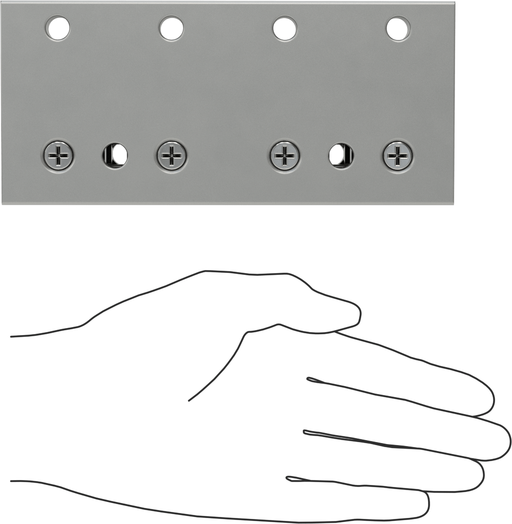 T-Yivli Çerçeve, Standart Yatak, 40 mm Yüksek Ray için, 1 Flanş, 160 mm Uzunluk, Gümüş