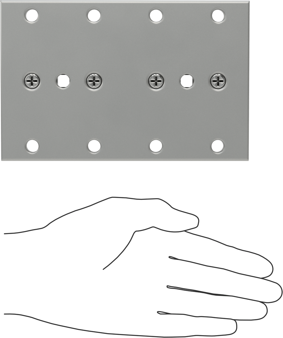 T-Yivli Çerçeve, Standart Yatak, 40 mm Yüksek Ray için, 2 Flanş, 160 mm Uzunluk, Gümüş