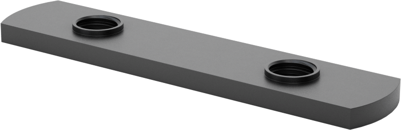 T-Yivli Çerçeve, 1,5" ve 40 mm Yüksekliğinde Ray için Uç Beslemeli Çift Somun, M8 Diş
