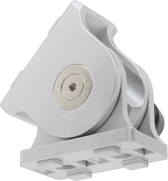 T-Yivli Çerçeve, 40 mm Çift/Dörtlü Ray için Kilitli Pivot