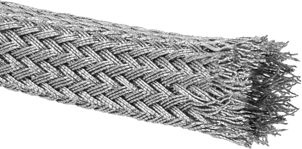 Girişim Önleyici Genişletilebilir Kılıf, Kalay Kaplı Bakırlı Aramid Kumaş, 1/8" ID