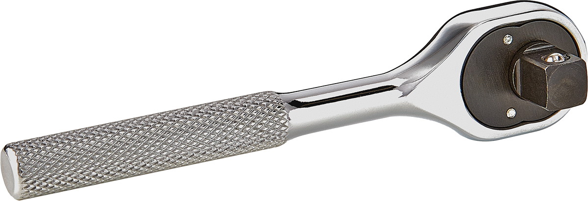 Cırcır Anahtarı, 3/8" Kare Tahrik, 5" Toplam Uzunluk, Krom Kaplama