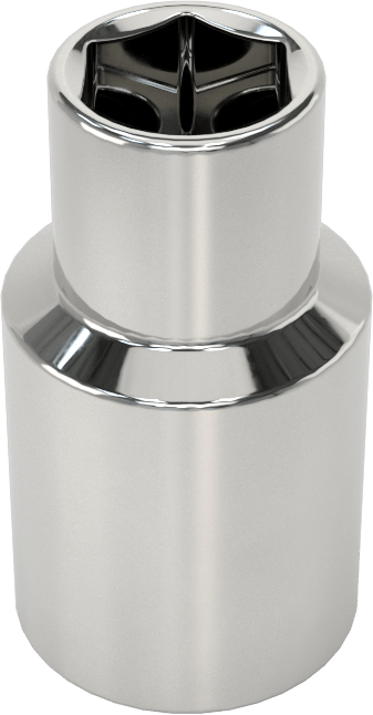 6 Uçlu Standart Lokma, 1/4" Kare Tahrik, 1/4" Boyut