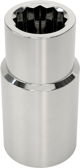 Krom Kaplı 12 Uçlu Standart Lokma Anahtarı, 1/4" Tahrik, 1/4" Boyut