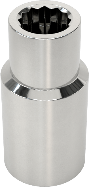 Krom Kaplı 12 Uçlu Standart Lokma Anahtarı, 1/4" Tahrik, 7/32" Boyut
