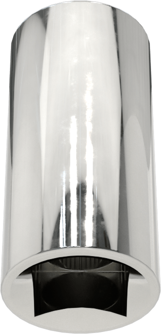 Krom Kaplı 12 Uçlu Standart Lokma Anahtarı, 1/4" Tahrik, 9/32" Boyut