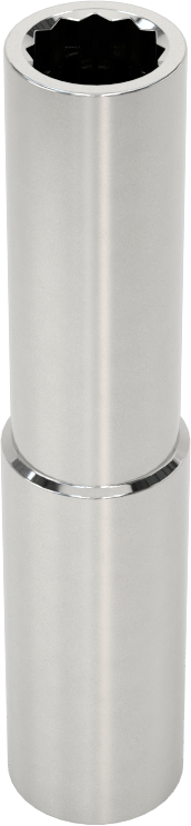 Krom Kaplı 12 Uçlu Derin Lokma Anahtarı, 1/4" Tahrik, 1/4" Boyut