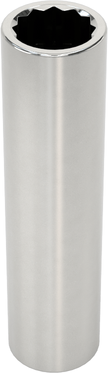 Krom Kaplı 12 Uçlu Derin Lokma Anahtarı, 1/4" Tahrik, 11/32" Boyut