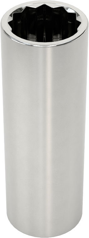 Krom Kaplı 12 Uçlu Derin Lokma Anahtarı, 1/4" Tahrik, 1/2" Boyut