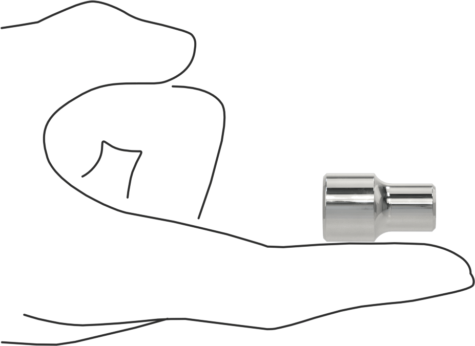 6 Uçlu Standart Lokma, 3/8" Tahrik, 5/16" Boyut, 1-1/8" Uzunluk