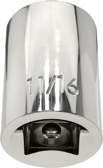 4 Uçlu Lokma Anahtarı, 3/8" Tahrik, 11/32" Boyut