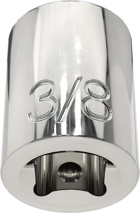 4 Uçlu Lokma Anahtarı, 3/8" Tahrik, 3/8" Boyut