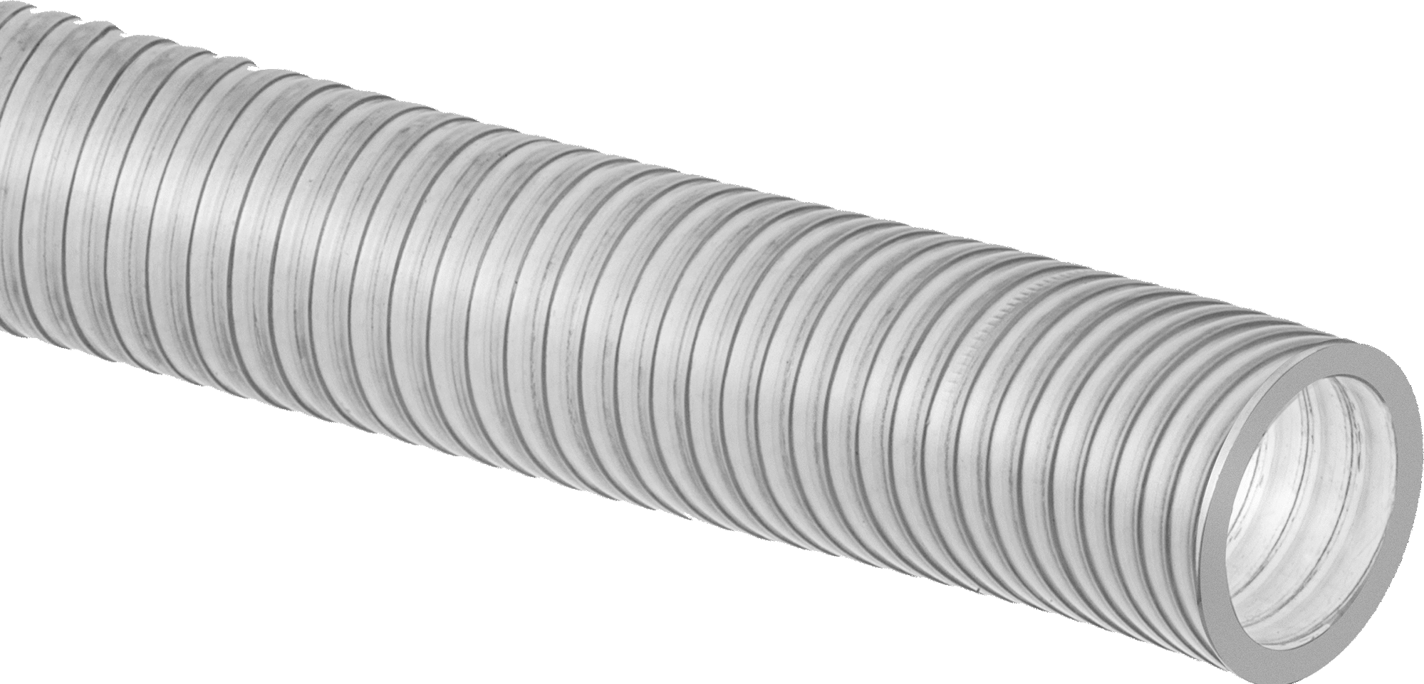 Islak Gıda ve İçecek Hortumu, Şeffaf Spiral ile Şeffaf PVC, 1-1/4" ID, 1-9/16" OD
