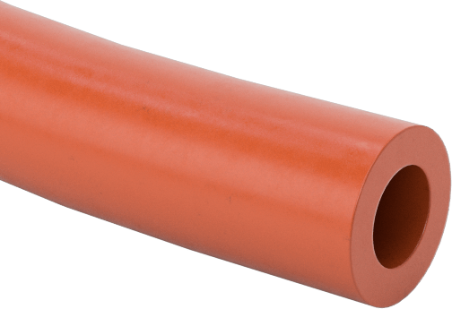 Hava ve Su için Aşınmaya Dayanıklı Kauçuk Boru, Yumuşak, 1/8" ID, 7/32" OD, Opak Kırmızı
