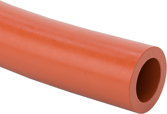Hava ve Su için Aşınmaya Dayanıklı Kauçuk Boru, Yumuşak, 1/4" ID, 3/8" OD, Opak Kırmızı