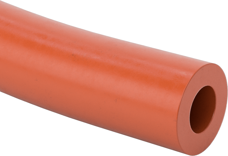 Hava ve Su için Aşınmaya Dayanıklı Kauçuk Boru, Yumuşak, 13/16" ID, 1-9/16" OD, Opak Kırmızı