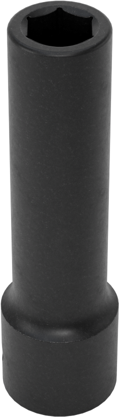 6 Uçlu Darbeli Soket, Derin, 1/2" Kare Tahrik, 7/16" Boyut, 3-1/4" Uzunluk