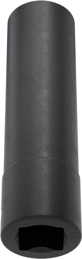 6 Uçlu Darbeli Soket, Derin, 1/2" Kare Tahrik, 9/16" Boyut, 3-1/4" Uzunluk