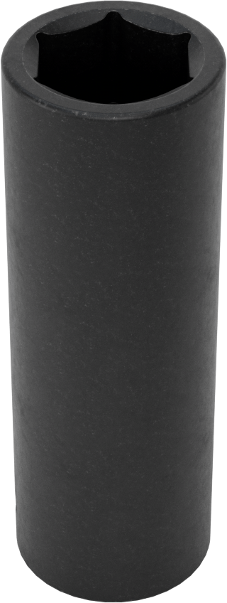 6 Uçlu Darbeli Soket, Derin, 1/2" Kare Tahrik, 3/4" Boyut, 3-1/4" Uzunluk