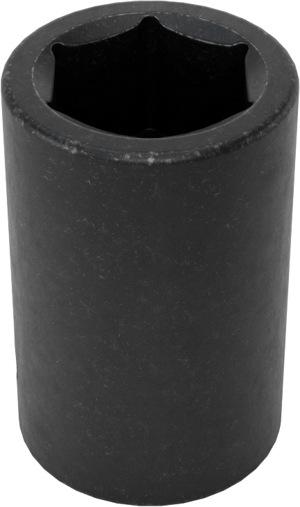 6 Uçlu Darbeli Soket, Standart, 1/2" Kare Tahrik, 5/8" Boyut, 1-1/2" Uzunluk