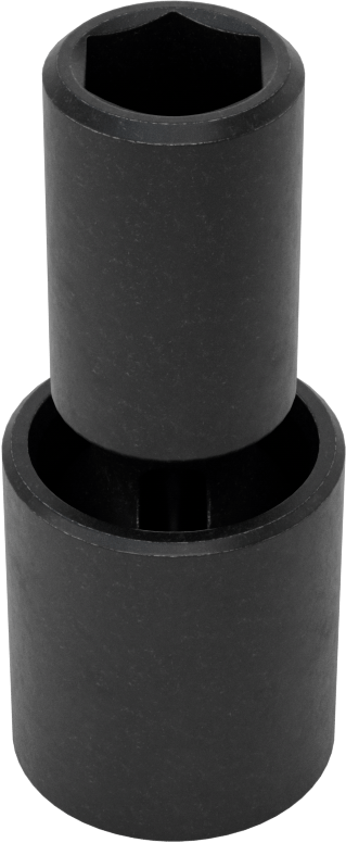 6 Uçlu Darbeli Soket, Flex, 1/2" Kare Tahrik, 1/2" Boyut, 2-5/8" Toplam Uzunluk