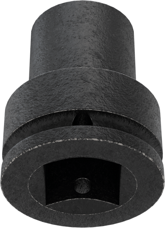 6 Uçlu Darbeli Soket, Standart, 3/4" Kare Tahrik, 11/16" Boyut, 2" Uzunluk