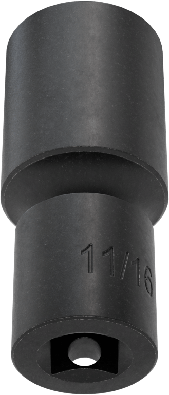 6 Uçlu Darbeli Soket, Flex, 3/8" Kare Tahrik, 11/16" Boyut, 2-5/16" Toplam Uzunluk