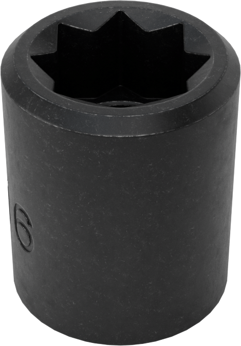 8 Uçlu Darbeli Lokma, 3/8" Kare Tahrik, 7/16" Boyut