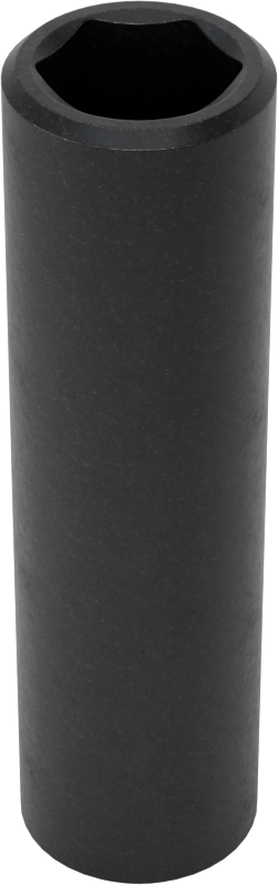 6 Uçlu Darbeli Soket, Derin, 3/8" Kare Tahrik, 1/2" Boyut, 2-3/4" Uzunluk