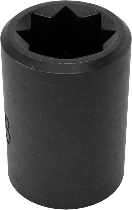8 Uçlu Darbeli Lokma, 3/8" Kare Tahrik, 3/8" Boyut