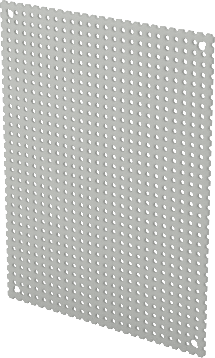 Delikli Elektrik Muhafaza Paneli, Gri Toz Boyalı Çelik, 8-1/4“ Yükseklik x 6-1/4” Genişlik