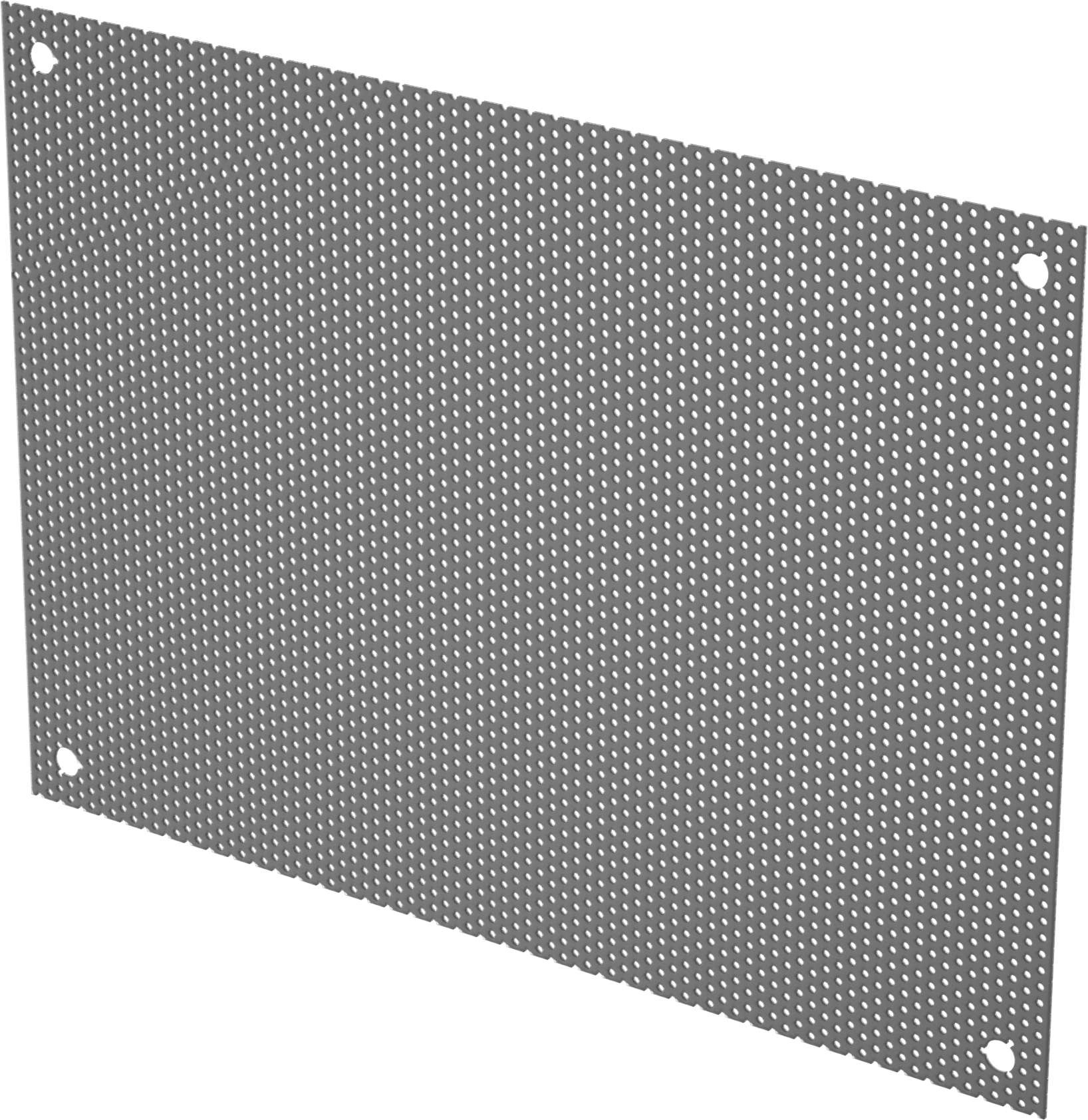 Delikli Elektrik Muhafaza Paneli, Gri Toz Boyalı Çelik, 13“ Yükseklik x 18-1/2” Genişlik