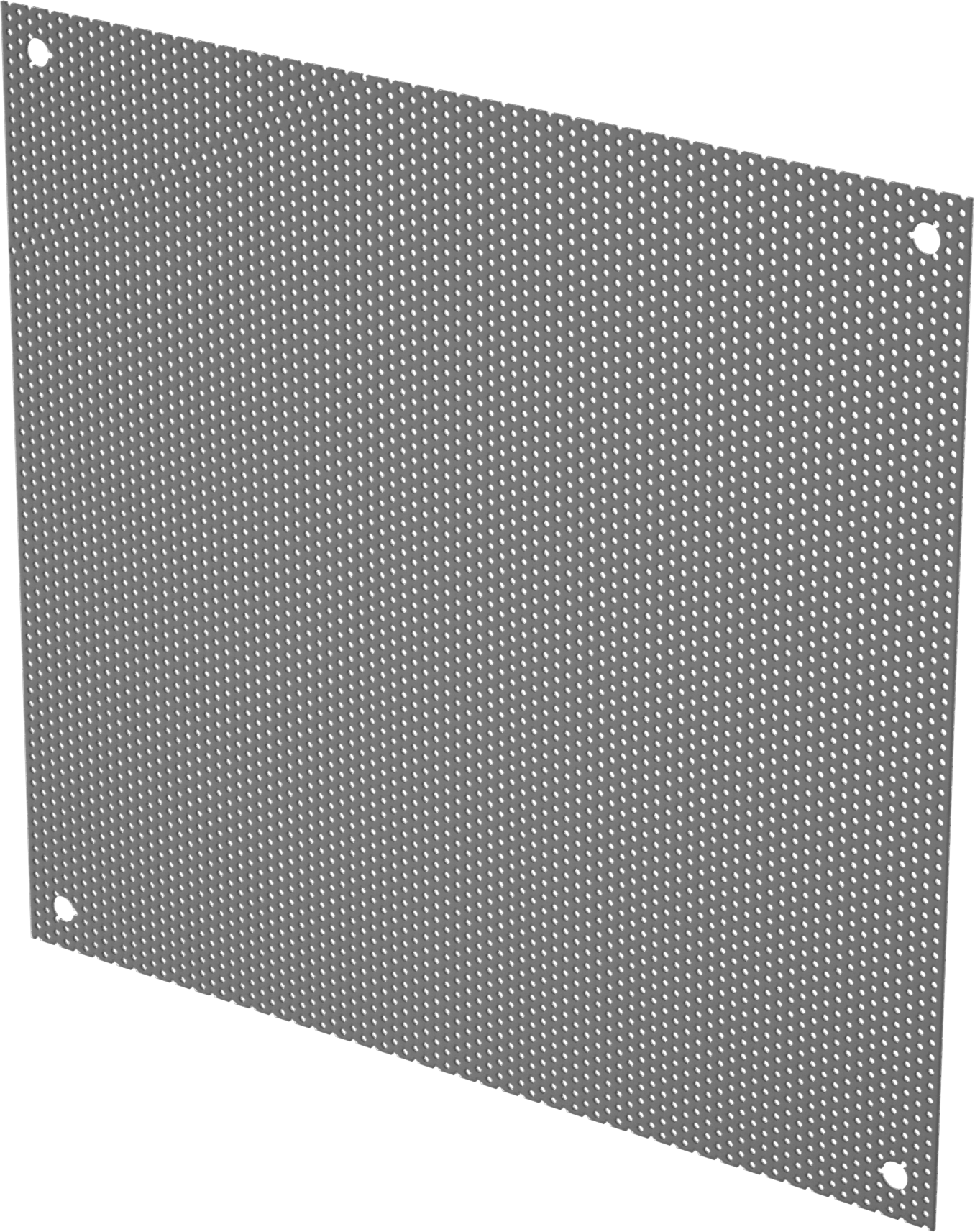 Delikli Elektrik Muhafaza Paneli, Gri Toz Boyalı Çelik, 17“ Yükseklik x 18-1/2” Genişlik