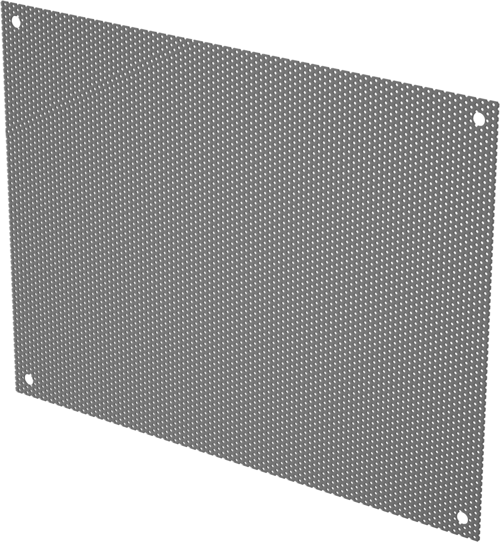 Delikli Elektrik Muhafaza Paneli, Gri Toz Boyalı Çelik, 17“ Yükseklik x 22-1/2” Genişlik