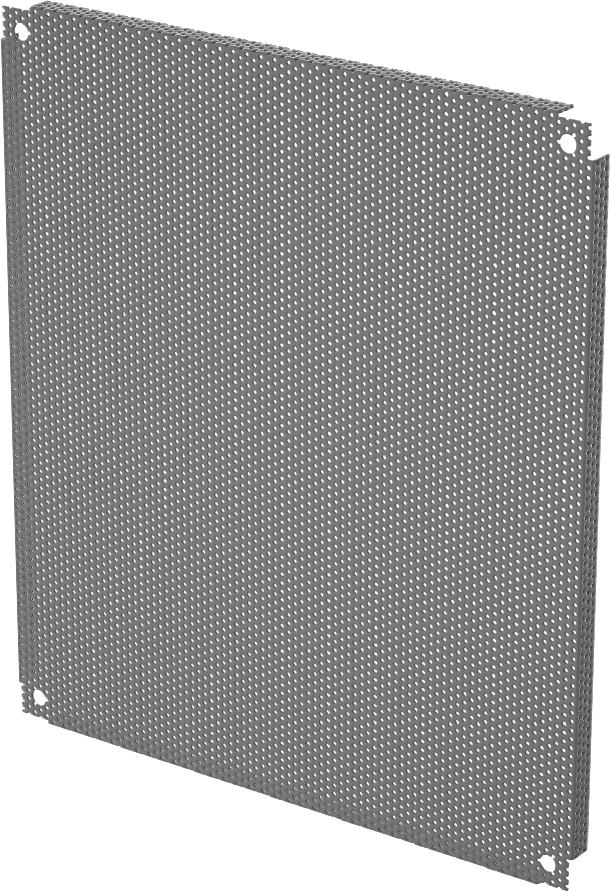 Delikli Elektrik Muhafaza Paneli, Gri Toz Boyalı Çelik, 21“ Yükseklik x 18-1/2” Genişlik