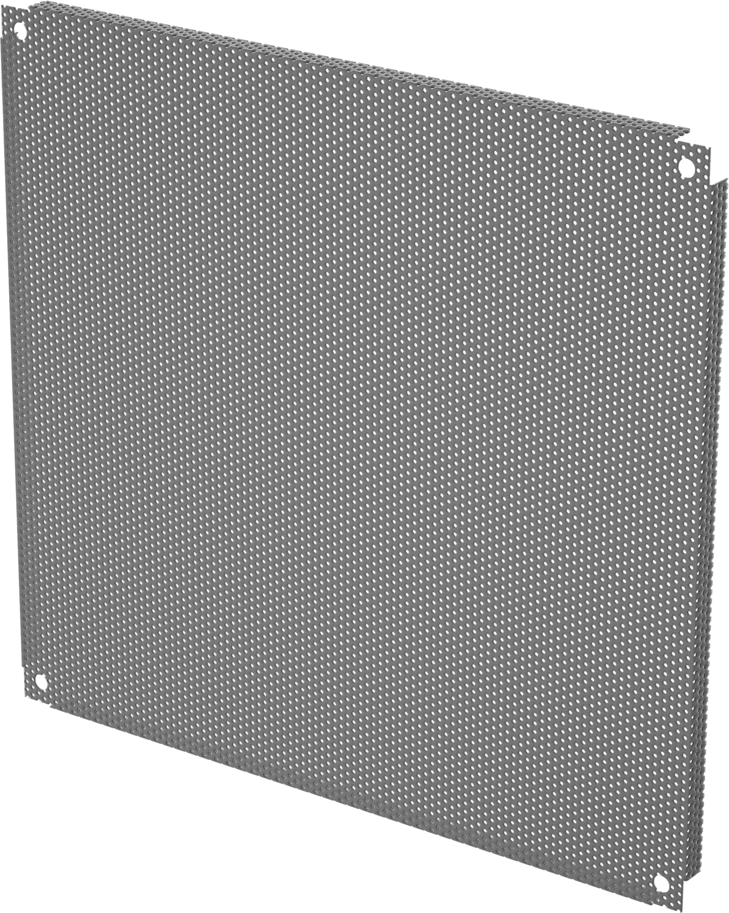 Delikli Elektrik Muhafaza Paneli, Gri Toz Boyalı Çelik, 21“ Yükseklik x 22-1/2” Genişlik