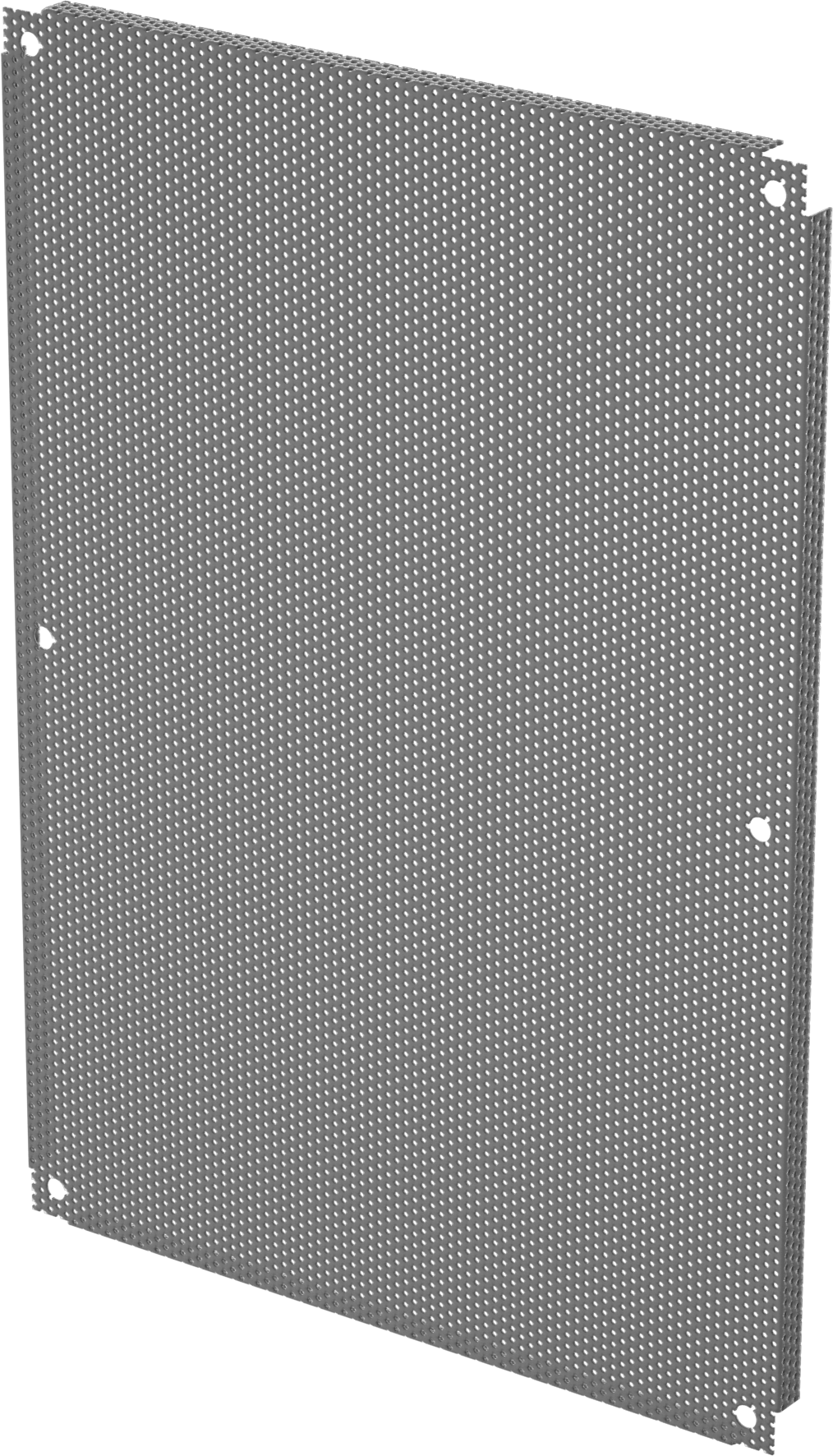 Delikli Elektrik Muhafaza Paneli, Gri Toz Boyalı Çelik, 26“ Yükseklik x 18-1/2” Genişlik