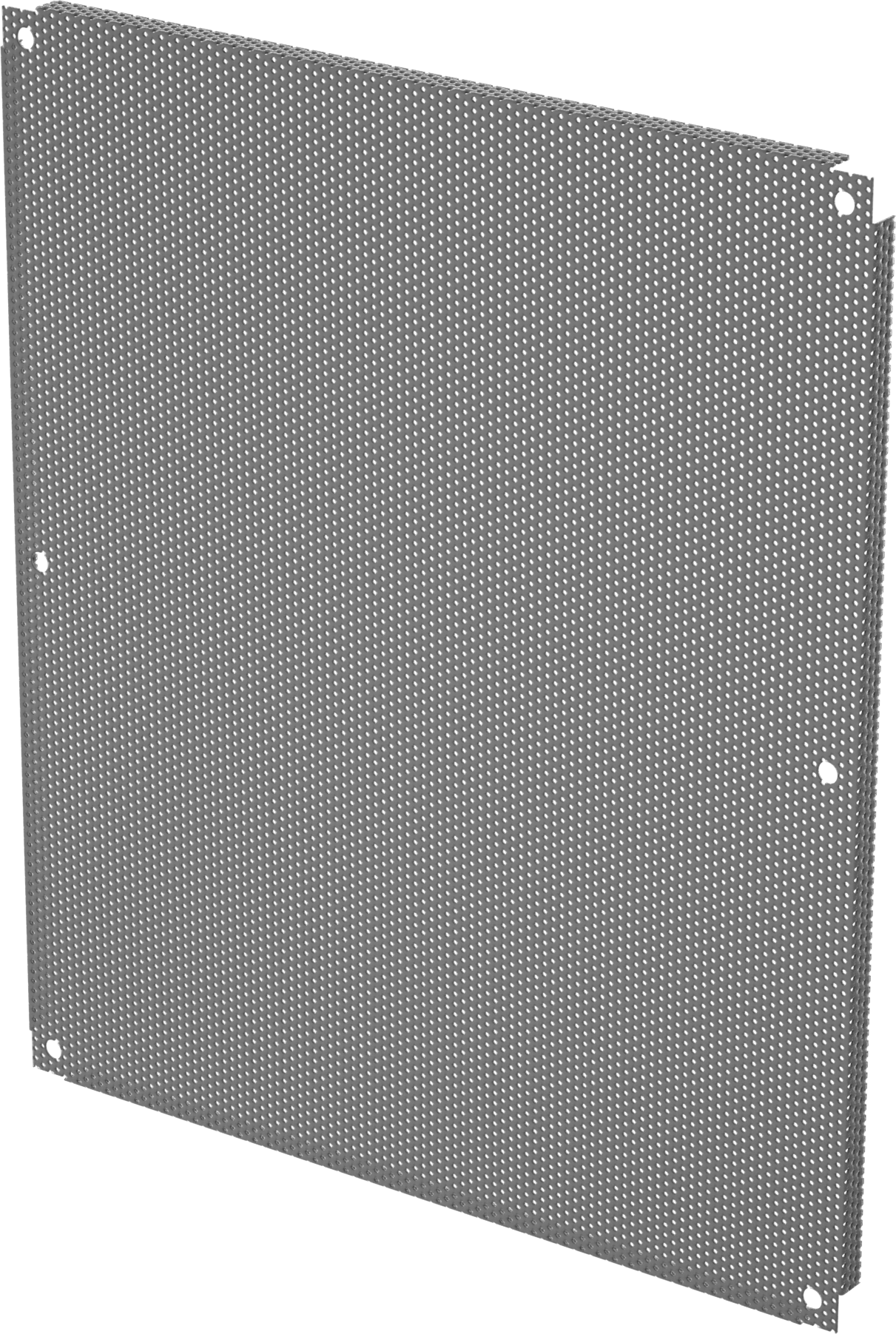 Delikli Elektrik Muhafaza Paneli, Gri Toz Boyalı Çelik, 26“ Yükseklik x 22-1/2” Genişlik
